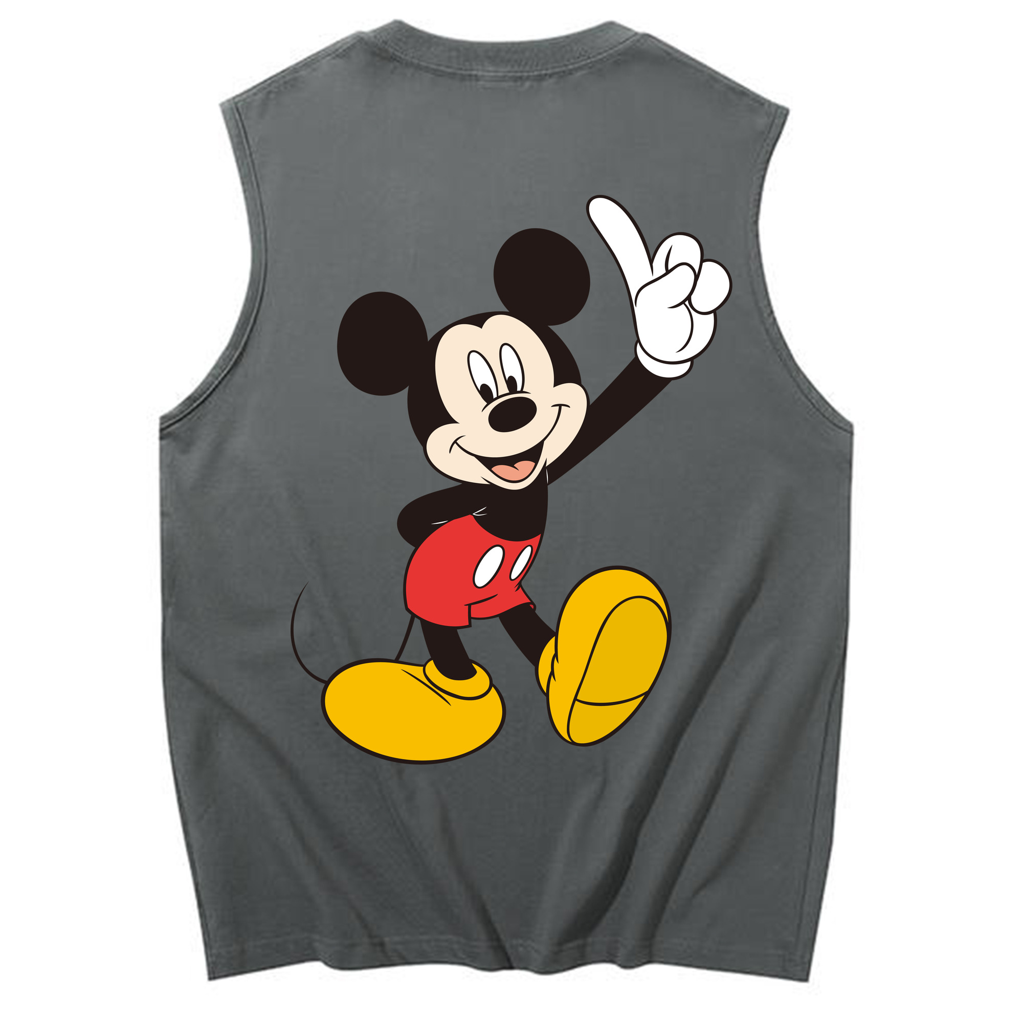 ミッキーマウス Mickey Mouse コットン100％タンクトップ（背面プリント）